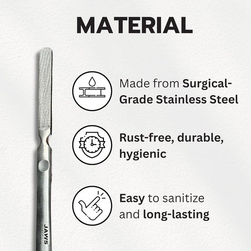 Jaws Podiatry Callus Grater - Surgical Grade Stainless Steel for Efficient Callus Removal | Ergonomic Handle, Easy to Clean