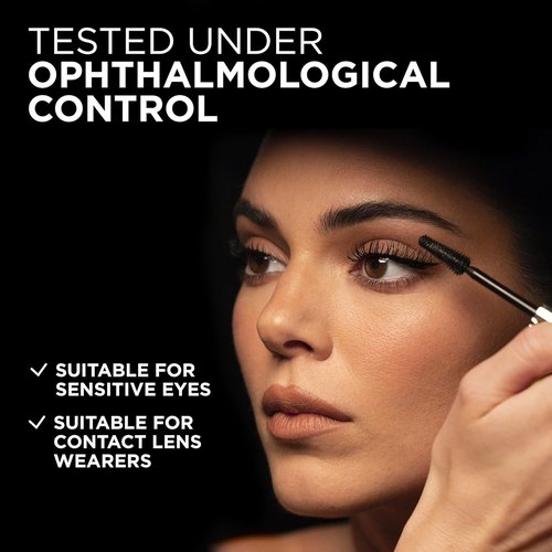 L'Oreal Paris Voluminous Panorama Mascara, Volumizing and Lengthening Mascara, Washable Longwear and Smudge Resistant Make Up, Blackest Black, 0.33 Fl Oz