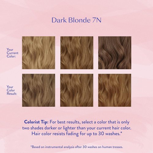 eSalon Permanent Hair Color Kit - Dark Blonde | Ammonia-Free Formula for 100% Gray Coverage