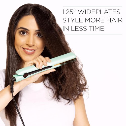 CHI Original Flat Iron Hair Straightener - Ceramic Floating Plates for Smooth Styling - 1.25" Mint Mojito