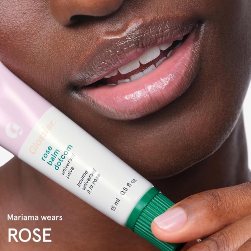 Glossier Balm Dotcom Hydrating Tinted Lip Balm - 12Hr Moisture for Dry Lips & Skin - Rose Pink Tint, 15ml