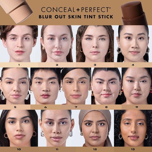 Milani Conceal + Perfect Blur Out Skin Tint Stick - Lightweight Tinted Moisturizer with Vitamin C & E - Soft Matte Finish 04-Light Warm-Neutral