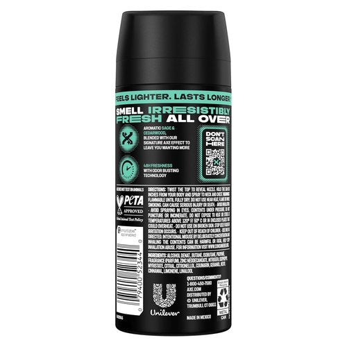 AXE Body Spray - Apollo 48 Hour Freshness | Aluminum-Free, 3 Count, 2.9 oz Each