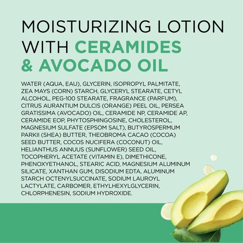 Dr Teal's Body Lotion, Glow & Hydrate Ceramides & Avocado Oil, 18 fl oz (Pack of 3)