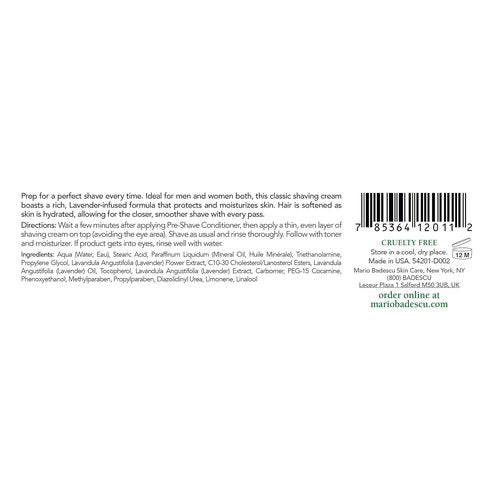 Mario Badescu Shaving Cream - Unisex Non-Foaming Formula with Lavender Oil & Vitamin E | Moisturizes for a Closer Shave