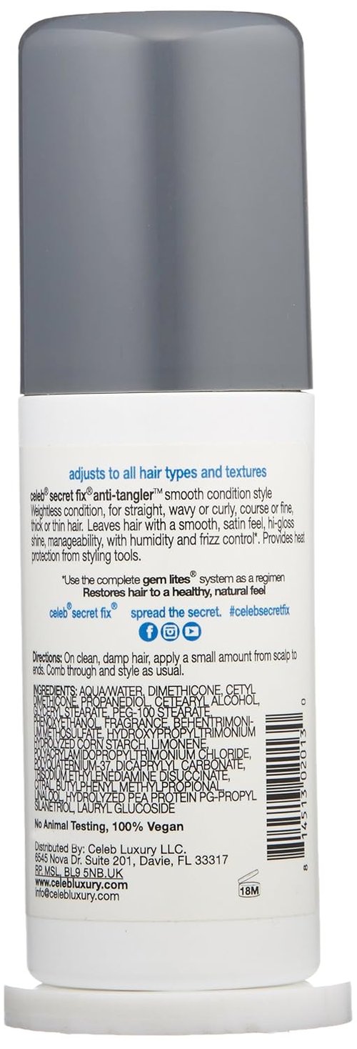 Celeb Luxury Leave-In Hair Styler - Vegan Conditioner for Optimal Hydration & High Gloss Shine