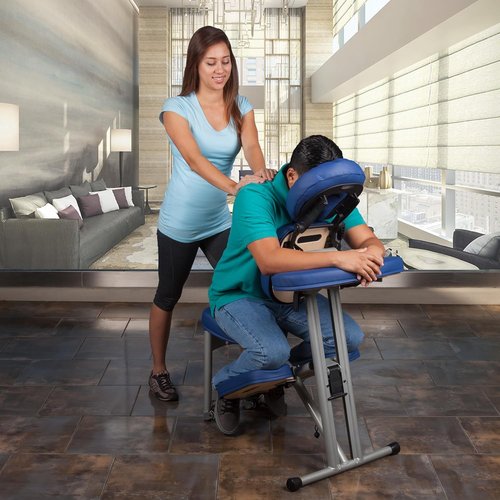 Earthlite Portable Massage Chair - Compact, Lightweight Design with Carry Case & Sternum Pad (15 lbs)