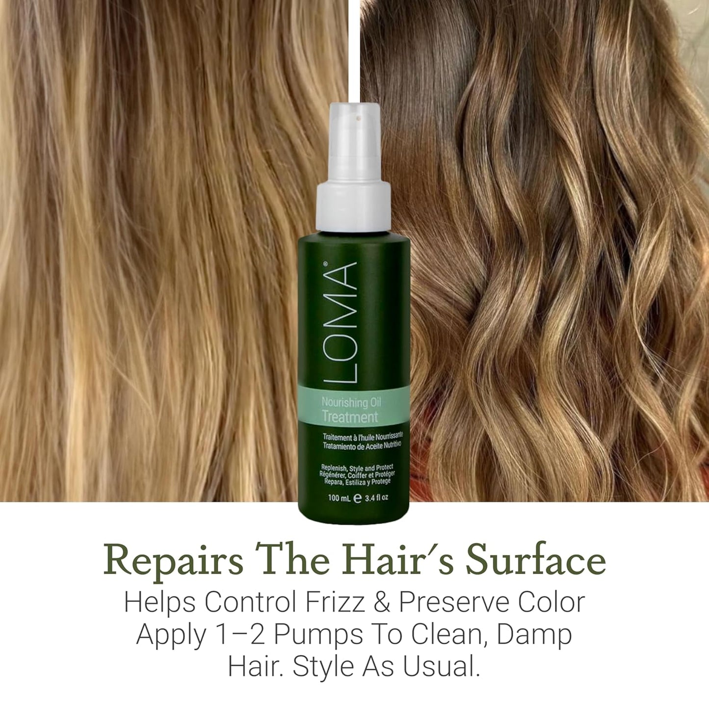 Loma Hair Care Nourishing Oil Treatment - Revitalize & Hydrate Dry Hair | 4 oz