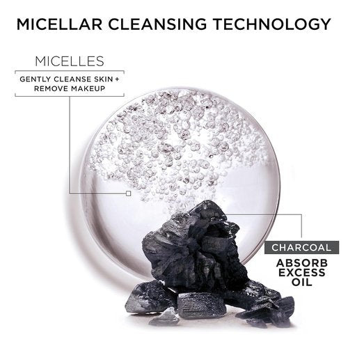 Garnier SkinActive Micellar Cleansing Jelly Water - Charcoal Purifying Formula | 2-Pack