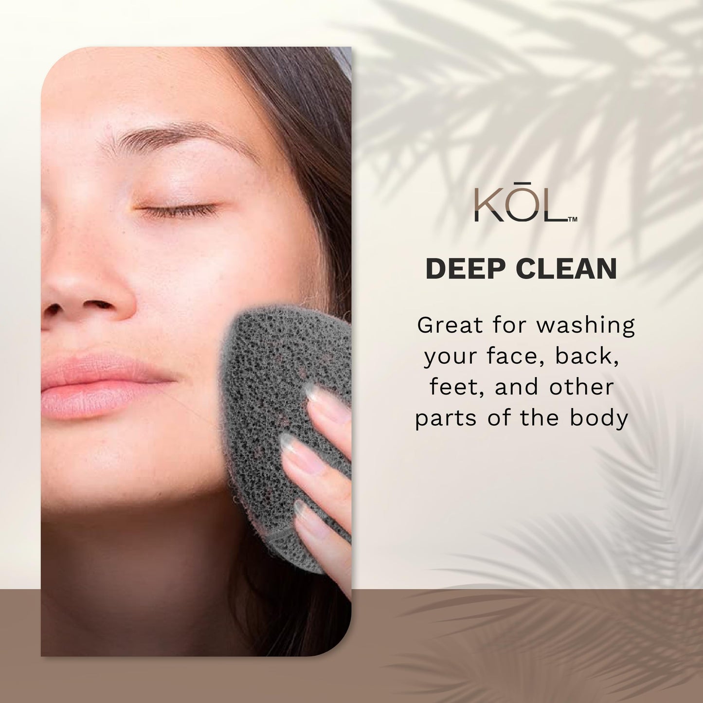 KOL Face Scrubber, Premium Charcoal and Vitamin E Infused Facial Cleansing and Exfoliating Pads for Daily Cleaning and Makeup Removal, 3 Count
