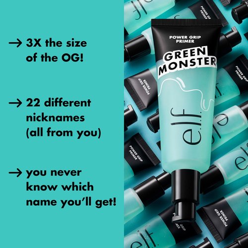e.l.f. Power Grip Primer Jumbo, Gel-Based & Hydrating Face Primer For Smoothing Skin & Gripping Makeup, Moisturizes & Primes, 2.5 oz