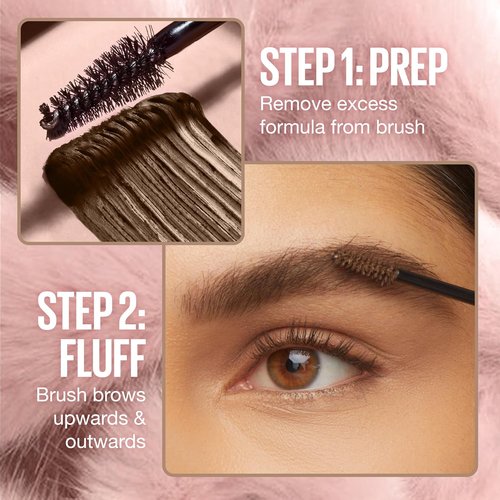 Maybelline Superfluff Brow Mousse - All Day Volumizing Tinted Gel for Soft Full Brows | Soft Brown, 1 Count