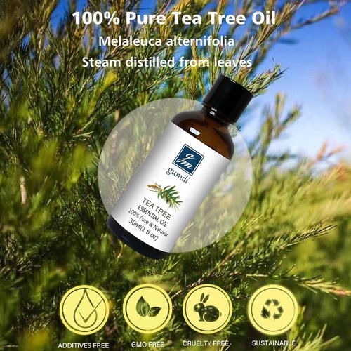 GM Gumili Tea Tree Oil - 100% Pure Essential Oil for Skin, Hair, Nails | 30ml Size