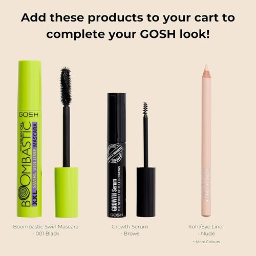 Gosh Eyebrow Pencil - Rich Brown Color for Defined, Natural-Looking Brows | Long-Lasting Formula
