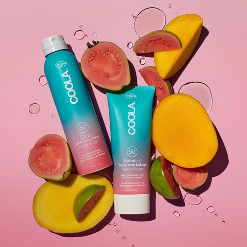 COOLA Organic Sunscreen SPF 50 - Vegan Sunblock Spray for Daily Protection | Guava Mango Scent