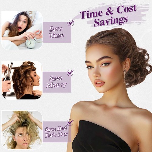 BARSDAR Drawstring Comb Clip Ponytail Extension - 10 Inch Short Clip in Hairpieces for Women - Synthetic Highlight Ponytail Extension Fake Pony Tails - Dark Brown with Highlights