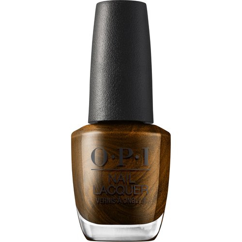 OPI Nail Lacquer Band Tease | Semi-Sheer Dark Gold Brown Metallic Chip Resistant Nail Polish | What's Your Mani-tude | Fall 2025
