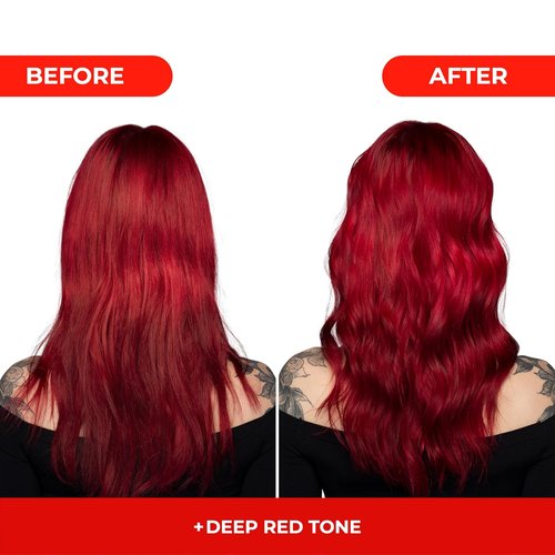 Naissant Deep Red Hair Toning Mask - Vibrant Red Tone with Hyaluronic Acid, Collagen & Biotin | 10.1 Fl. Oz