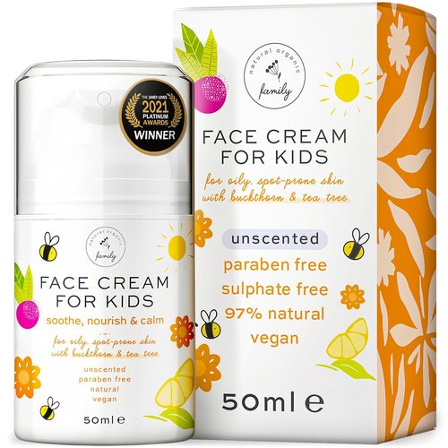 Regine Switzerland Kids Face Cream - Gentle Calming Moisturizer with Natural Ingredients | Fragrance-Free for Sensitive Skin