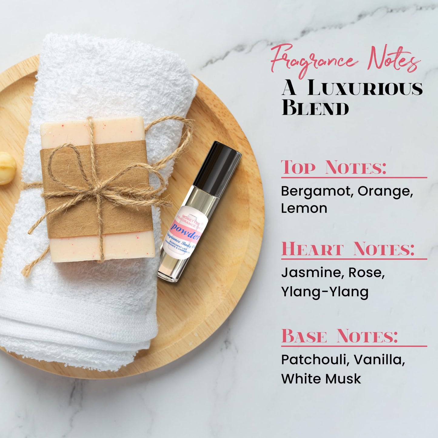 MOBETTER FRAGRANCE OILS Powder Fresh Scent Perfume Fragrance Body Oil Unisex