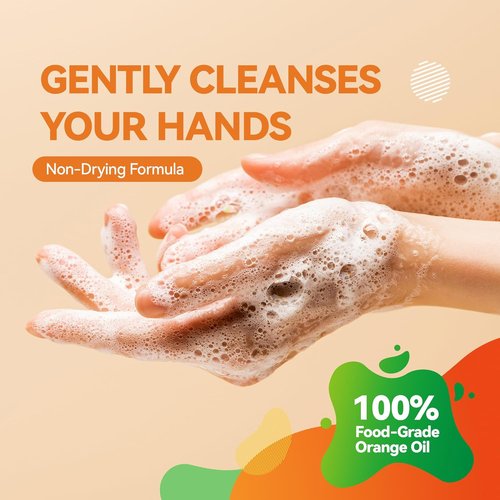 Orange House Natural Liquid Hand Soap - Moisturizing Formula with Food-Grade Orange Oil | 12 Fl Oz
