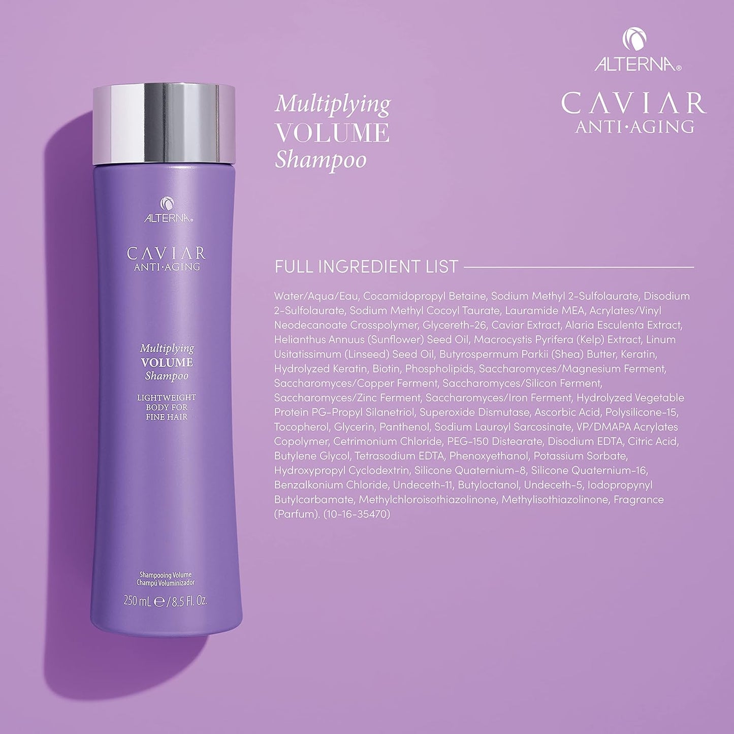 Alterna CAVIAR Anti-Aging Volume Shampoo - Boosts Thickness for Fine, Limp Hair | Sulfate-Free Formula