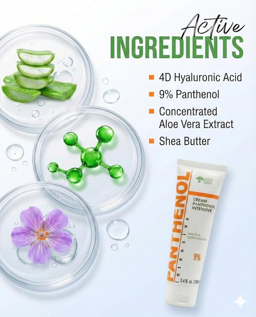 Regine Switzerland Panthenol Cream - Soothing After Sun Moisturizer for Redness Relief | 3.4 Oz