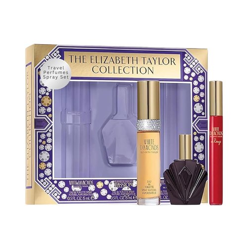 Elizabeth Taylor Fragrance Collection - 3-Piece Eau de Toilette Set for Women | White Diamonds & Passion