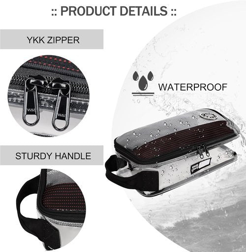Rough Enough Clear Toiletry Bag - Large Travel Organizer for Men's Shaving Kit & Accessories