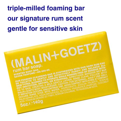 MALIN+GOETZ Rum Bar Soap - Triple-Milled Cleansing Bar with Glycerin | Hydrates & Softens Skin (5 oz.)