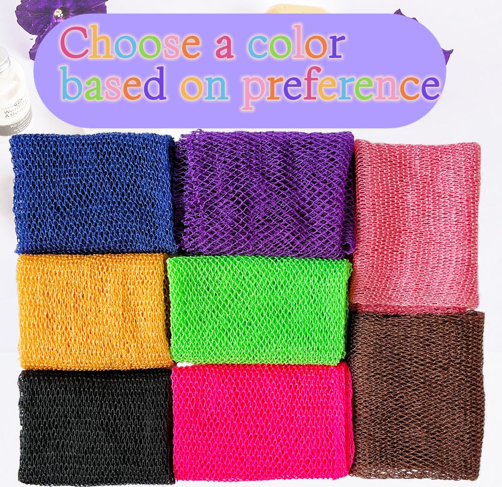 SPMKTBOZAI African Net Sponge Authentic, African Exfoliating Sponge Real African Net Black Owned, African Bath Sponge Back Scrubber, Body Exfoliator Shower Bath Accessories (Brown)