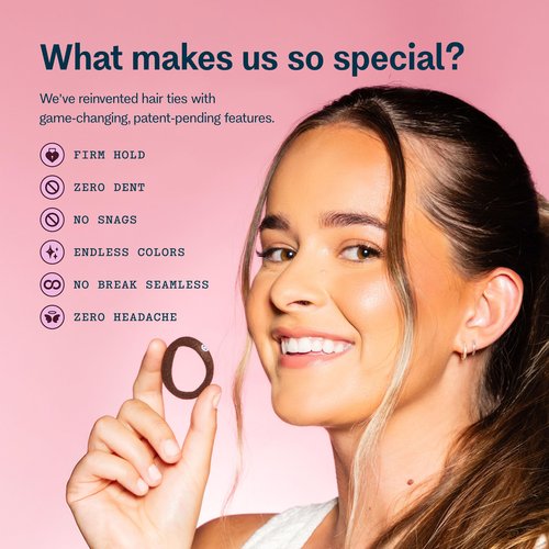 Gimme Beauty X-Fine Hair Bands - Slim-Fit Elastic Ties for Extra Fine Hair - No-Dent, Gentle-Grip Ponytail Holders for All-Day Comfort - 20 Pack, Dark Brown