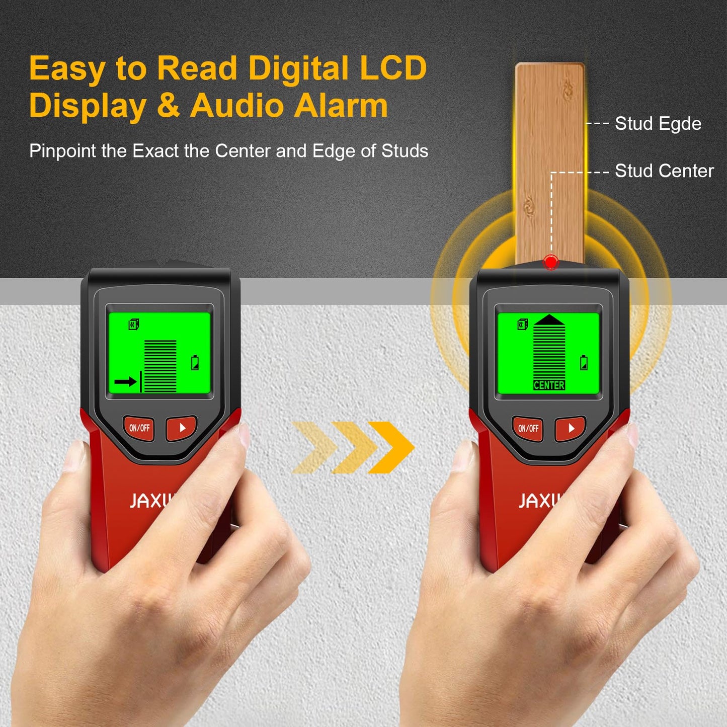 Stud Finder Wall Scanner - 5 in 1 Stud Finder Tool w/Smart Chip and HD LCD Display, Stud Detector Beam Finders for the Center and Edge of Wood AC Wire Metal Studs Joist Pipe (‎Dark Aqua)