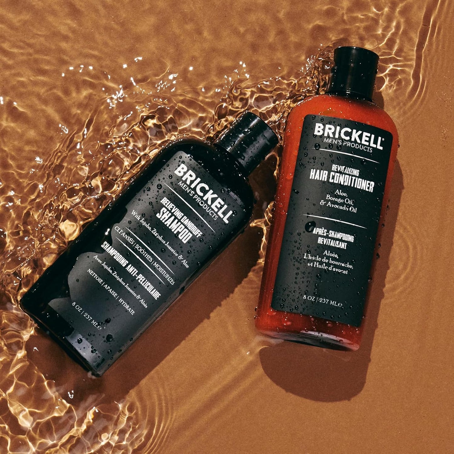 Brickell Men's Dandruff Shampoo & Conditioner Set - All-Natural Daily Hair Care Routine