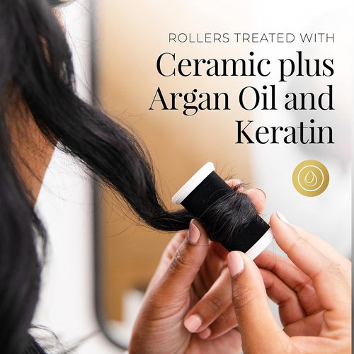 Remington Shine Therapy Hot Rollers Set - Argan Oil & Keratin Treatment for All Hair Lengths