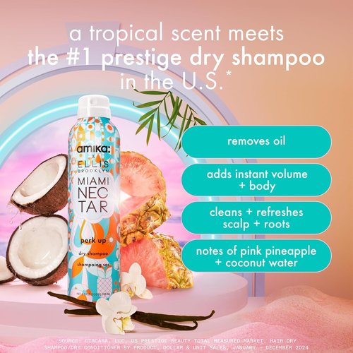 Amika Perk Up Talc-Free Dry Shampoo - Refresh Roots, Add Volume & Absorb Oil | No White Residue, All Hair Types