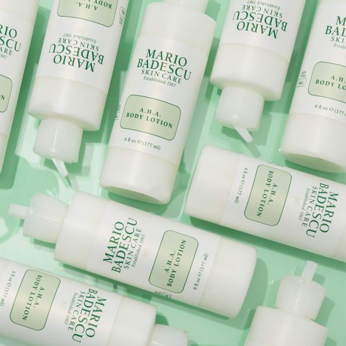 Mario Badescu AHA Body Lotion With Glycolic Acid - Moisturizing & Gentle Exfoliating Body Lotion for Softer, Youthful-looking Skin - Lightweight, Non-greasy Formula, 6 Fl Oz