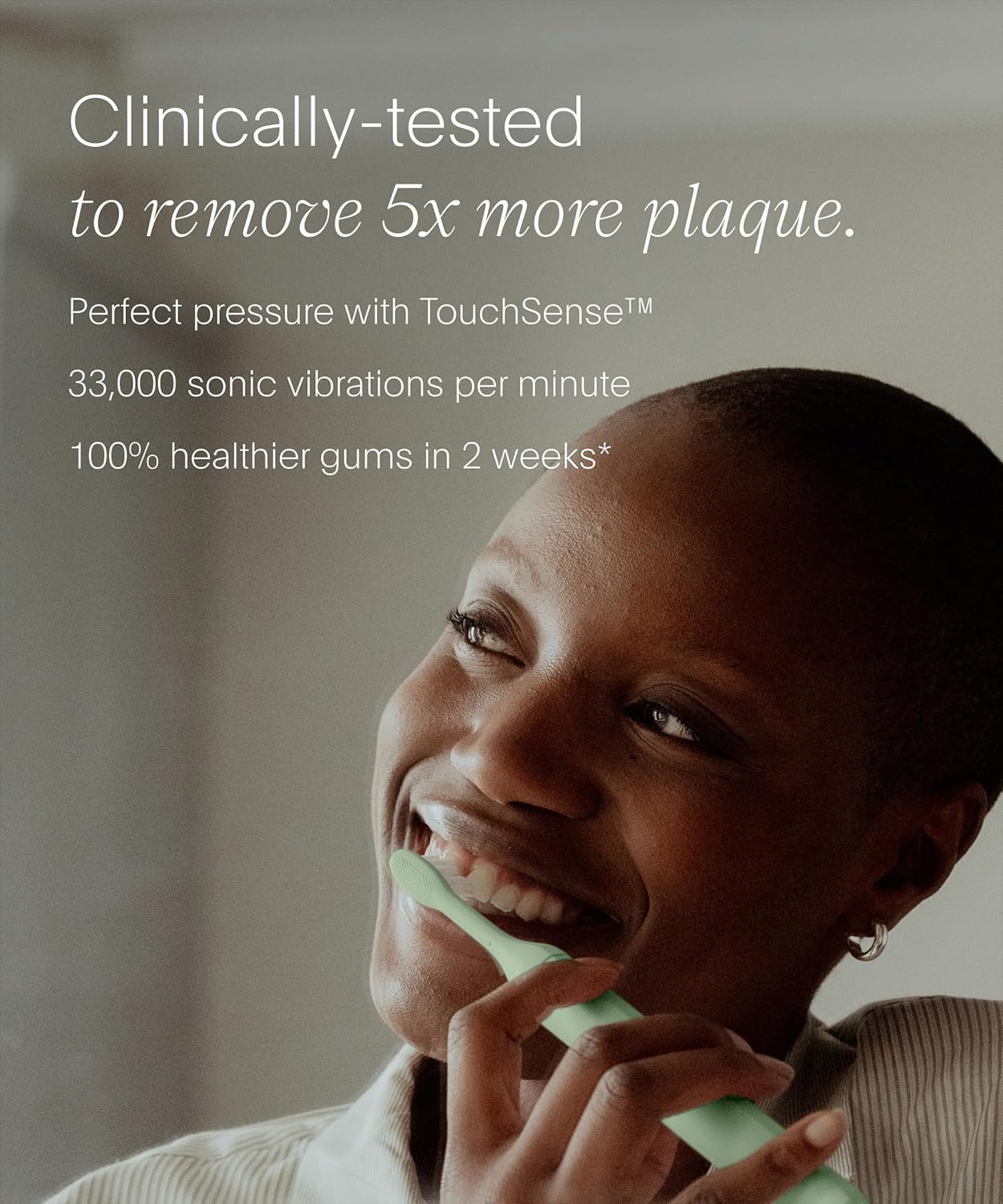 SURI 2.0 Sonic Electric Toothbrush - Pressure Sensor & UV-Cleaning Case | 1 Month+ Battery | Green