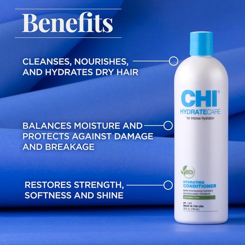 CHI HydrateCare Hydrating Conditioner - Moisture Balancing & Damage Protection | 25 Oz, Sulfate-Free
