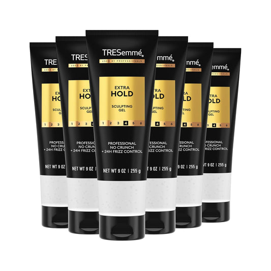 TRESemmé Extra Hold Hair Gel - Alcohol-Free Formula for 24-Hour Frizz Control | 9 oz (Pack of 6)