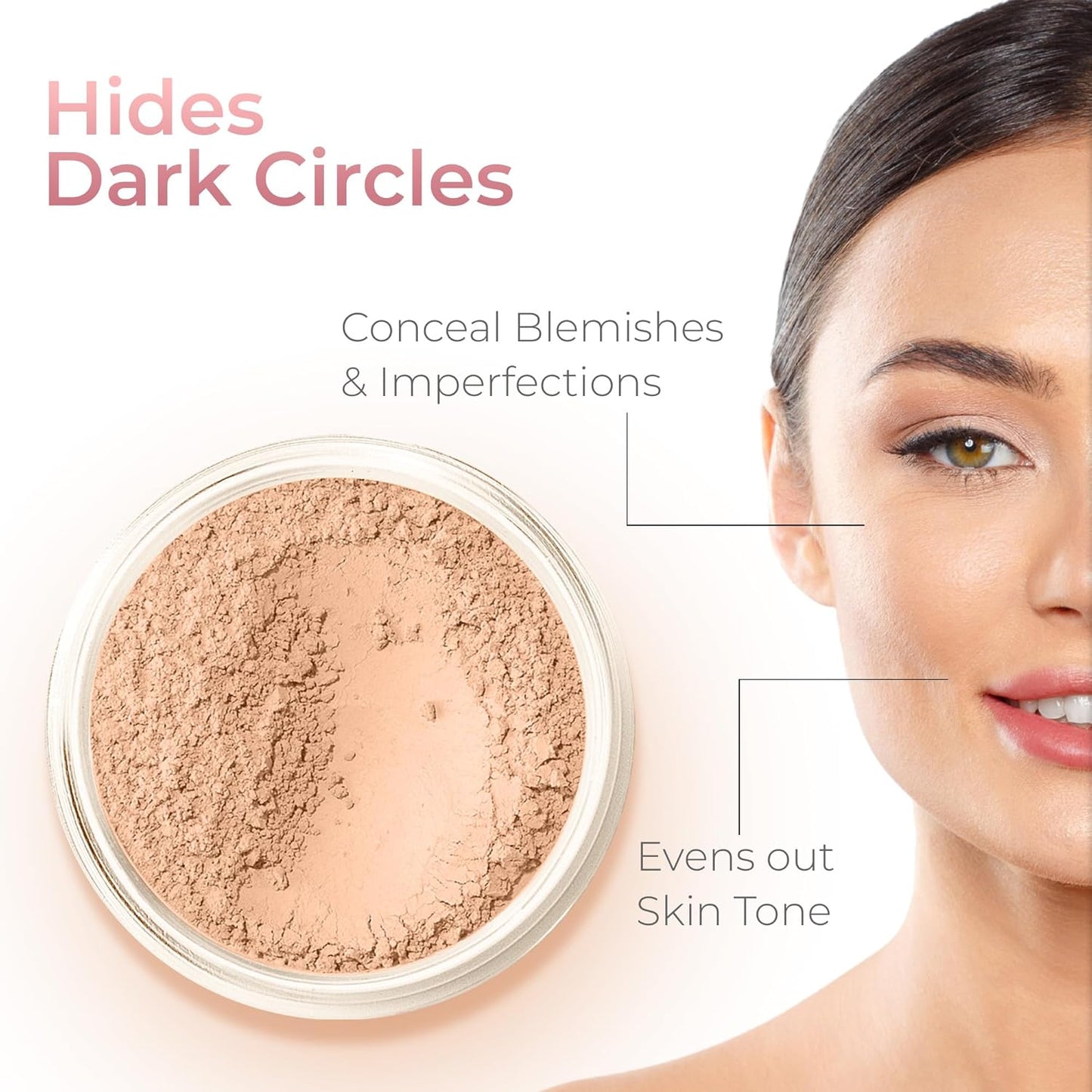 Skiennix Everyday Kit - Full Size Mineral Makeup Set with Matte Foundation & Sheer Powder in Beige
