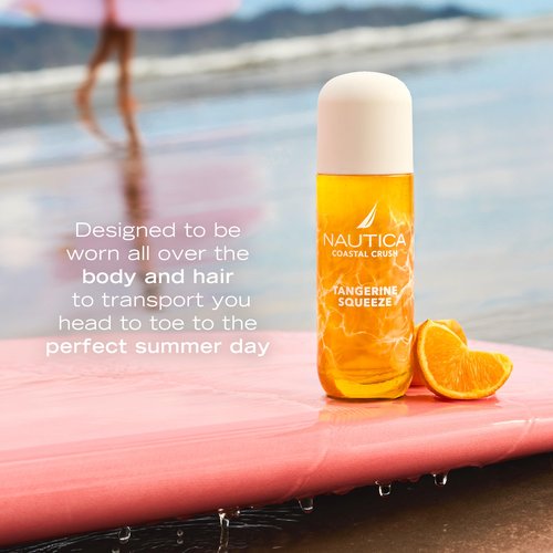 Nautica Tangerine Squeeze, a Citrus Gourmand Hair & Body Mist for Women, Notes of Tangerine, Jasmine, and Sandalwood, Long Lasting, 8.0 fl oz
