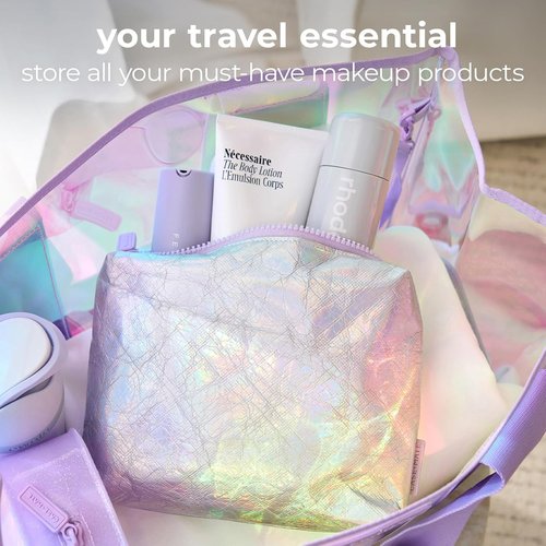 Case-Mate Essential Crinkle Makeup Bag - Waterproof Travel Pouch for Toiletries & Beach Essentials