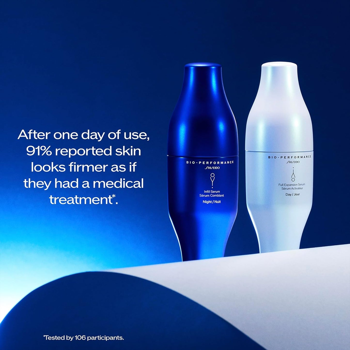 Shiseido Bio-Performance Skin Filler Serum - Two-Step Night & Day Formula for Plump, Firm Skin