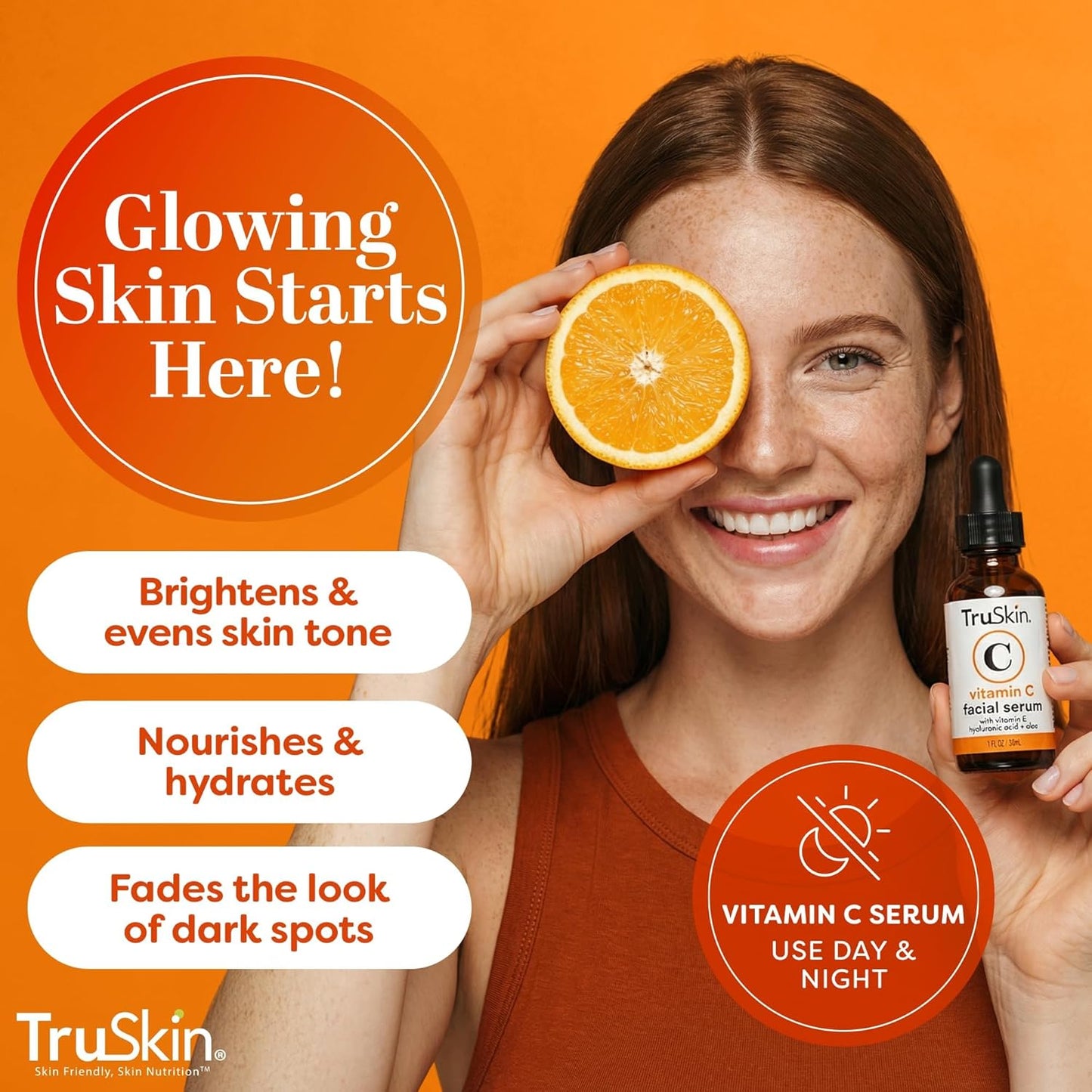 TruSkin Vitamin C Serum - Anti-Aging Face Serum with Hyaluronic Acid & Vitamin E | 2 Fl Oz for All Skin Types