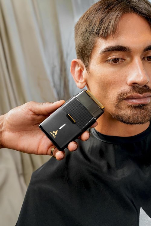 Andis Pro Foil Plus II Cordless Shaver - Gold Titanium Foils, Lithium Ion Battery, USB-C Charging Stand