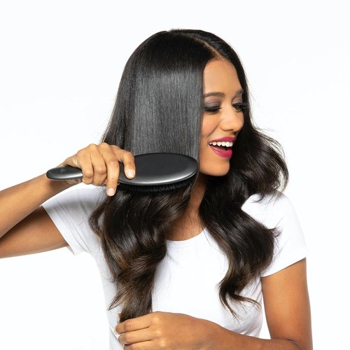 Drybar Flat Mate Boar Bristle Brush - Professional Styling Tool for Smooth, Frizz-Free Hair