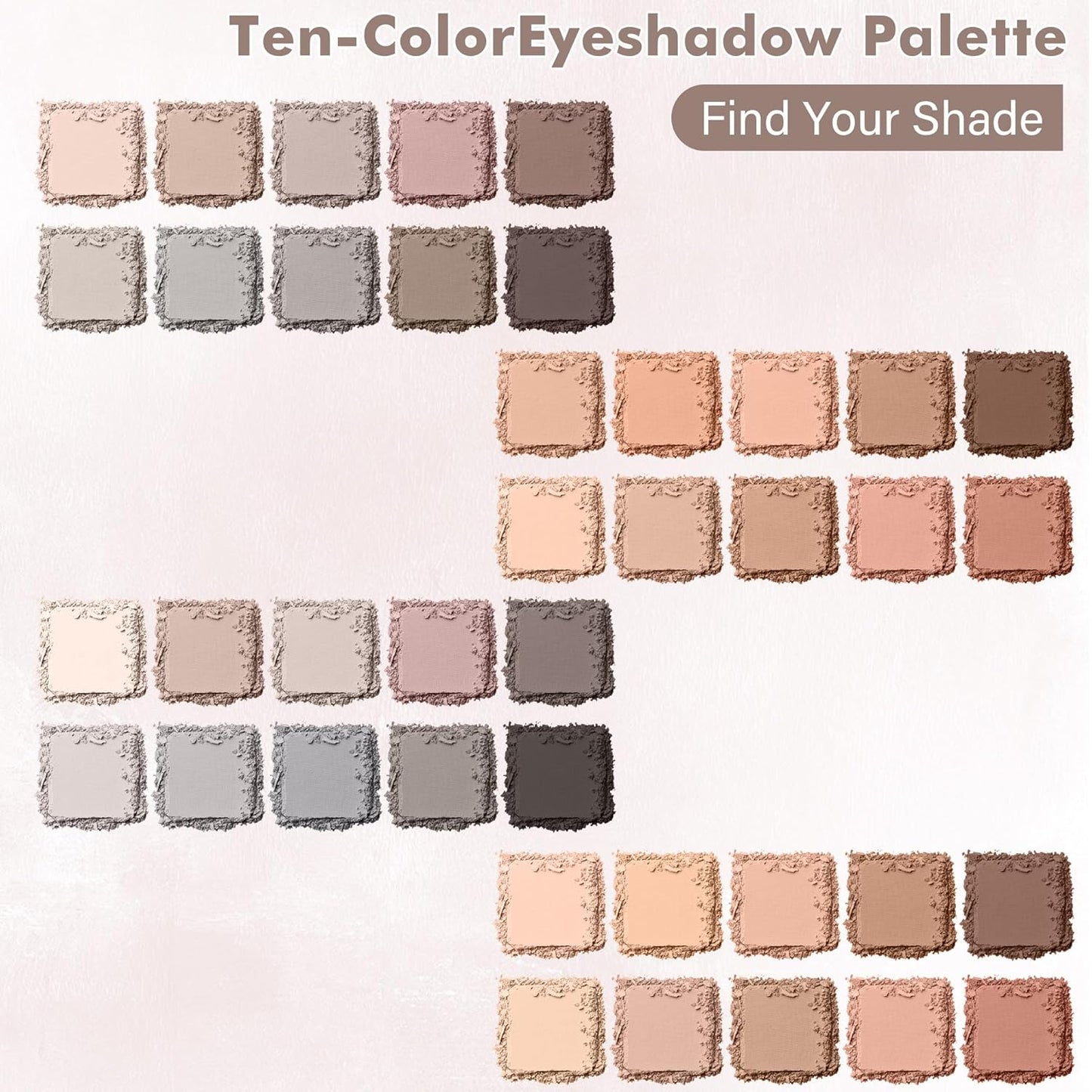 Skiennix Matte Eyeshadow Palette - Ten High-Pigmented Shades for Blendable, Vegan Eye Makeup (04)