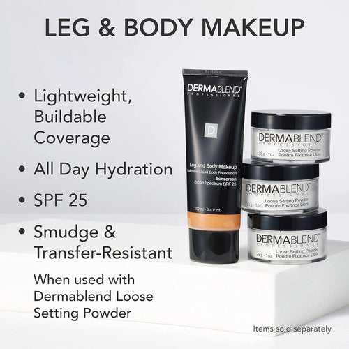 Dermablend Leg and Body Makeup Foundation - SPF 25 for Flawless Coverage and Protection