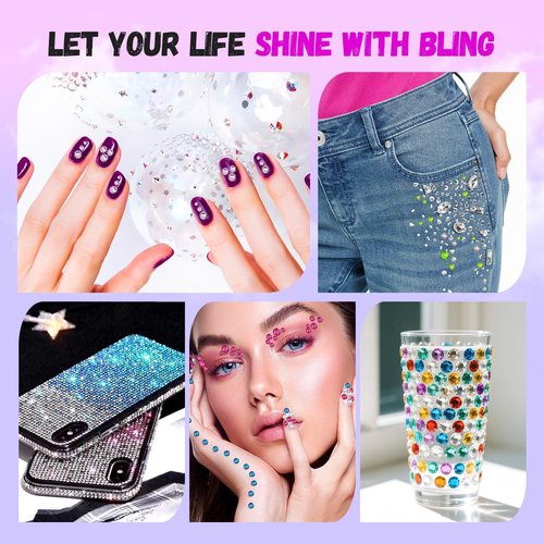 35000Pcs Resin Jelly Rhinestones for Bedazzling, 28 Colors 3mm Flatback Gems for Diamond Art, Bedazzler Kit with 3Pcs 10ml B7000 Jewelry Glue for Crafting Crafts Book Shoes Nail Art